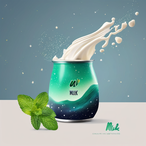  milk mixed with mint 