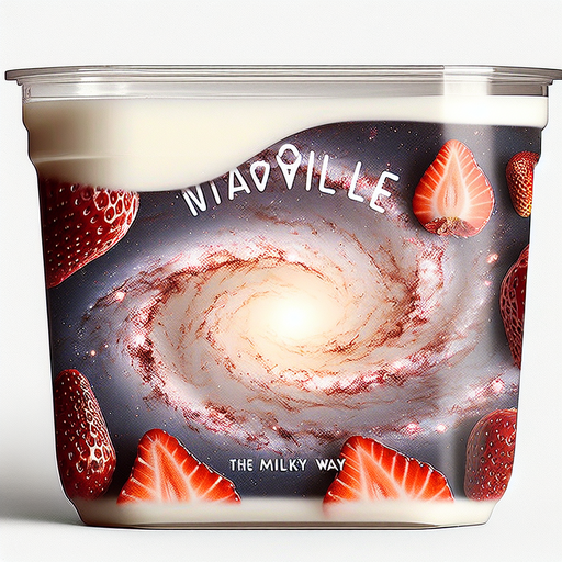 milky way yogurt mixed with strawberry