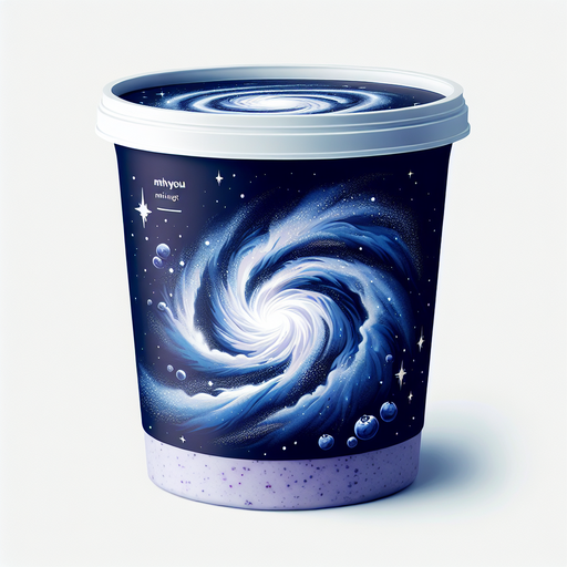 milky way yogurt mixed with blueberry